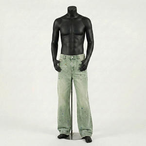 Jean droit en denim personnalisé pour homme – Qualité supérieure, style Hip Hop Gothique, streetwear hiver délavé pour homme 2026 - Product Image 1