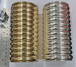 Rawat Antique Silver Brass <b>Shell</b> Bohemian Fashion Bangles Handmade Indian Costume Jewelry Claw Setting for Women's Anniversary - Product Image 3