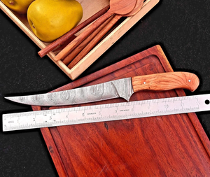 Premium Handmade Damascus Steel Flexible Fillet <b>Knife</b> Wooden Handle <b>Fish</b> Cutting <b>Knife</b> for Seafood Kitchens and Restaurants - Product Image 2