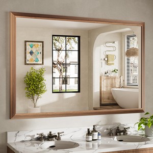 Acacia Wood wooden <b>wall</b> <b>mirrors</b> OEM Custom Wholesale | Aqdus Saleem India - Product Image 3