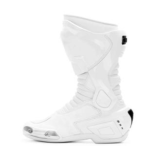 Bottes de moto en cuir microfibre, semelle extérieure en caoutchouc, fermeture éclair latérale, résistantes à l'abrasion, équipement de protection pour motards, mi-mollet - Product Image 5