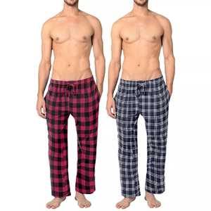 Pantalon de pyjama en flanelle à carreaux pour homme, doux et personnalisé, idéal pour la détente - Vente en gros - Product Image 1