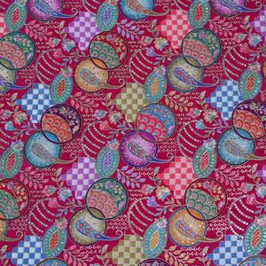 Glorious Magenta Geometric Embroidery Natural Crepe Fabric Shimmering <b>Sequin</b> Detail Material for Luxe <b>Kaftan</b> Abaya Gown - Product Image 6