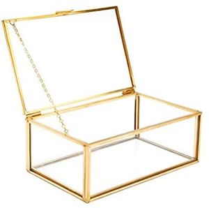 Customized Glass Storage <b>Box</b> With Metal Frame For Jewelry Organizers And Decorative Display Use - Product Image 1