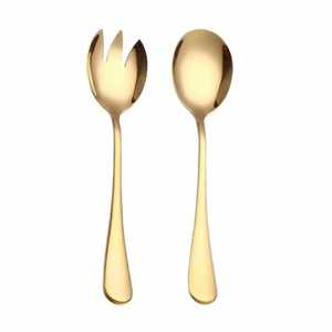 Handmade <b>Style</b> Hammered Stainless Steel Shell Spoon with Gold Silver Finish for Serving Salad, Rice & Side Dishes - Product Image 2