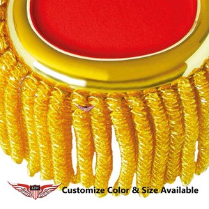 KEW - Epaulettes Metálicas Bordadas de Lujo Vintage, Ecológicas, Chapadas en Oro Rojo, Duraderas, Accesorios para Prendas de Ceremonia - Product Image 2