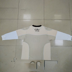 Camiseta de manga larga de algodón grueso de doble capa para hombre, personalizable OEM, con efecto desgastado por el sol, lavado ácido, estilo casual, con bolsillo de punto gofrado. - Product Image 6