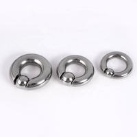 Anneau à bille captive G23 en titane, grande taille, gros calibre, CBR BCR, piercing léger, Prince Albert, piercing pour pénis, bijoux de corps