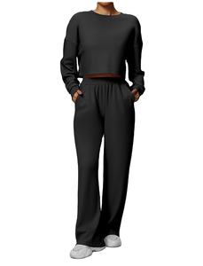 ชุดวอร์ม2ชิ้นสำหรับผู้หญิงเสื้อสเวตเชิ้ตมีซิปแบบแนบเนื้อสำหรับใส่วิ่ง - Product Image 6