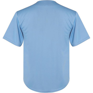 เสื้อเบสบอลสีฟ้าอ่อนสำหรับเด็กผู้ชาย แขนสั้น ติดกระดุมด้านหน้า สีพื้น ระบายอากาศได้ดี ทรงปกติ เหมาะสำหรับทุกฤดูกาล ชุดกีฬา - Product Image 2