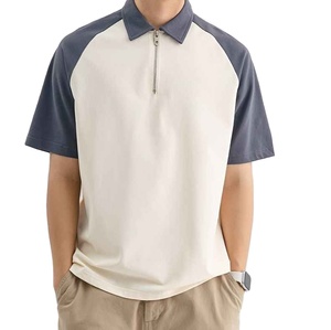 Camiseta polo con cremallera de poliéster de alto rendimiento, de secado rápido, adecuada para tenis, golf, actividades al aire libre y correr, para hombre. - Product Image 3