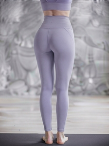 Leggings de yoga taille haute pour femme, effet ventre plat, sans coutures, extensibles dans les quatre sens, en nylon, pour la gym, le Pilates et la course à pied - Product Image 3