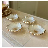 Bol à Bijoux en Résine Fait Main de Luxe, Style Européen, Durable, pour Cuisine, Salle de Bain, Coiffeuse, Salon, Plat à Bagues Unique