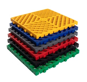 กระเบื้องปูพื้นร้านล้างรถ/โรงรถ/พื้นล้างรถแบบพลาสติกประกบกันได้ - Product Image 1