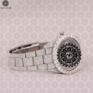 Charm Jewells Men's Stainless Steel Watch Diamond Encrusted Analog Mechanical 40mm Luxury Fashion 10 Bar Water Resistant Auto - Product Image 2