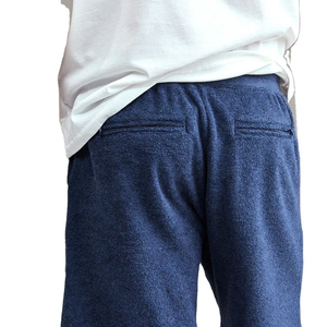 Shorts Bermuda en Coton Bleu Marine pour Homme, Taille Mi-Haute avec Cordon de Serrage, Décontracté avec Poches, Tissu Tricoté Respirant - Product Image 4