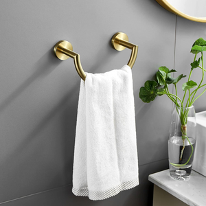 Wall Mounted Stainless Steel <b>Towel</b> Ring Bathroom <b>Hand</b> <b>Towel</b> <b>Holder</b> Modern Round <b>Towel</b> Hanger for Bathroom Kitchen Hotel Decor - Product Image 2