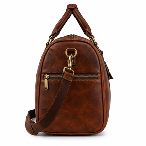 Bolsa de Viaje de Cuero Genuino Premium, Estilo Vintage, para Gimnasio o Fin de Semana, con Cierre de Cremallera, Gran Capacidad, Correa Ajustable, Hecha a Mano - Product Image 3