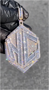 Colgante de Plata 925 con Letra NC Personalizada, con Diamantes Moissanite VVS que Pasan la Prueba, Joyería Fina para Regalo de Parejas - Product Image 2