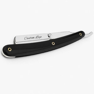 Rasoir pliant professionnel à lame mobile, manche en plastique, acier inoxydable, outil de rasage pour barbier, pour la vente en gros - Product Image 3
