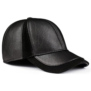 High Quality Custom Logo Unisex Leather <b>Baseball</b> <b>Caps</b> Breathable Waterproof Adjustable Solid Canvas Sports Casual Style 6-Panel - Product Image 2