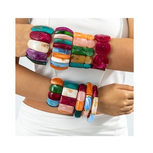 Handmade Resin <b>Bracelet</b> with Vibrant Artistic Detailing Premium Wrist Accessory for Casual and Party Wear - Product Image 2