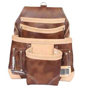 Heavy Duty Adjustable Waterproof Pullup Leather Tool Backpack Framer Set OEM Customizable <b>Medium</b> Bottle Green Top Grain Leather - Product Image 2