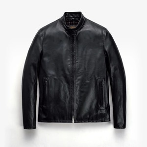 เสื้อแจ็คเก็ตหนัง PU ผ้าขนสัตว์สำหรับผู้ชาย สไตล์ลำลอง ใส่ได้ทั้งฤดูใบไม้ผลิและฤดูใบไม้ร่วง กันลม ทรงเข้ารูป ซิป แขนยาว ขายส่ง - Product Image 2