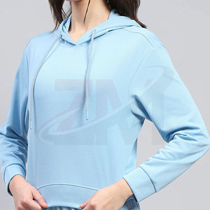 Women Tracksuit Set Hooded Sweatshirt and Jogger <b>Pants</b> Solid Color Casual Sportswear Full Sleeve Elastic Waist Breathable Cotton - Product Image 5