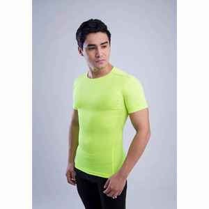 Vêtements de sport d'été, t-shirts de compression pour hommes de haute qualité, couleur unie, avec logo personnalisé, taille personnalisable, séchage rapide, course à pied - Product Image 3