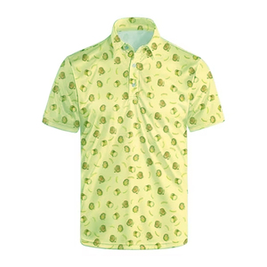 Chemises de golf à manches courtes en tricot respirant à imprimé pomme de terre MSCPZH pour hommes - Cadeaux au design amusant - Product Image 1