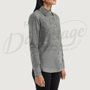 Wholesale Women Genuine Suede <b>Leather</b> <b>Jacket</b> Custom Design Ladies Soft Suede Coat Women Suede <b>Leather</b> <b>Jacket</b> Soft Touch OEM - Product Image 2
