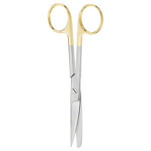 Surgical Scissors Half Gold with Blunt Sharp Blade for Operating and Dressing Steel Stitch Cutting Scissors By <b>Blush</b> Surgical - Product Image 1