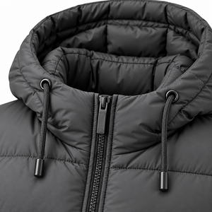 Chaleco Acolchado para Hombre con Capucha y Cuello Alto, Ecológico, Transpirable, Sin Mangas, Chaqueta de Invierno, Resistente al Viento, Relleno de Algodón - Product Image 5