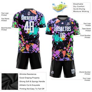 Camisetas de Fútbol Sublimadas Personalizadas al por Mayor OEM, Camisetas de Fútbol Transpirables de Alta Calidad con Diseño de Logotipo Bordado, Conjuntos de Camisetas de Fútbol - Product Image 2