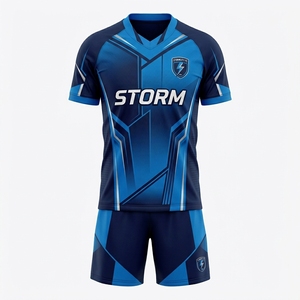 Tenue de football d'entraînement respirante 100% polyester pour équipes de club, logo personnalisé, impression par sublimation, design d'impression pour uniforme de football - Product Image 1