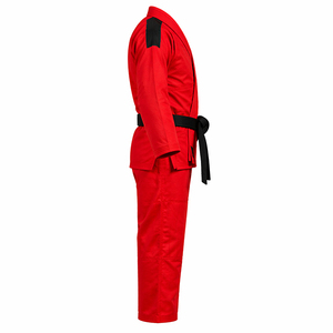 Kimonos de Jiu-Jitsu personnalisés rouges, Kimono BJJ noir en tissage perlé de 350 à 550 grammes, Vente en gros de Gis BJJ brésiliens 100% coton de la meilleure qualité - Product Image 5