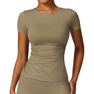 <b>Women's</b> Clothing Short Sleeve Crop Top Breathable <b>T</b> <b>Shirt</b> <b>for</b> <b>Women</b> O Neck Sportswear Yoga Fitness <b>Women</b> Crop Top <b>T</b> <b>Shirt</b> - Product Image 2