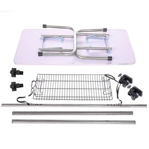 Tavolo Professionale Portatile per Toelettatura Animali Domestici, Robusto, Regolabile, in Legno, con Braccio e Rete, per Cani di Taglia Grande e Piccoli Animali - Product Image 6
