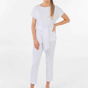 Ensemble haut et pantalon, style tendance, personnalisé, élégant, respirant, polyester et élasthanne, uniforme de salon de beauté et de spa pour femmes - Product Image 2