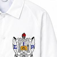 Veste noire Sigma Gamma Rho avec motif de blason personnalisé, vêtement de sororité SGRho à lettres grecques, fermeture éclair intégrale, style universitaire décontracté