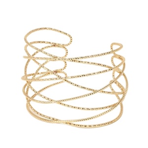 Pulseras de latón martillado hechas a mano de India para dama de moda venta al por mayor puños magnéticos de latón a granel - Product Image 1