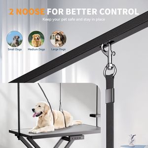 Tavolo Professionale Elettrico per Toelettatura Cani con Ruote Livellanti e Braccio Regolabile in Altezza - Prodotti per Toelettatura Animali - Product Image 3