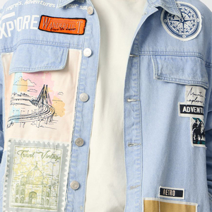 2026 New Fashion Design High Quality Patchwork Design <b>Men</b> <b>Denim</b> <b>Jacket</b> Custom Made <b>Men's</b> <b>Denim</b> <b>Jackets</b> Casual Style <b>Men's</b> <b>Jacket</b> - Product Image 6