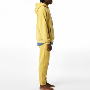 Custom Tracksuit Men Hoodies And Sweat Pants <b>Set</b> Applique <b>Embroidery</b> Distressed Heavyweight Tracksuit Street wear Sweat Suit <b>Set</b> - Product Image 5
