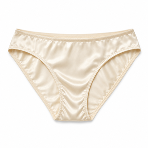 Womens <b>Satin</b> Knitted Bikini Brief <b>Panties</b> Soft Silk-Like Stretch Mid-Rise Comfortable Solid Basic Eco-Friendly Breathable Adults - Product Image 4