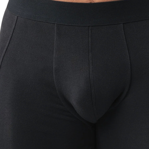 Calzoncillos bóxer negros para hombre, suaves, elásticos, transpirables, ajuste atlético, absorben la humedad, pantalones cortos deportivos para gimnasio - Product Image 4