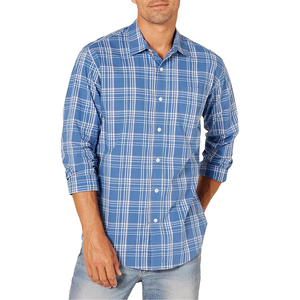 Chemise formelle à manches longues pour homme, 100% coton, tissu sergé respirant, motif uni, service OEM pour le bureau - Product Image 3