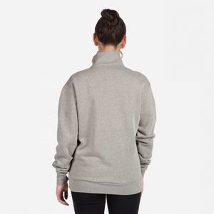 Moda de mujer Fleece Quarter Zip Heather Grey Ladies Quarter Zip Fleece 1/4 Sudaderas con cremallera Sudadera con capucha Zip Classic Thermal Hoodie - Product Image 2