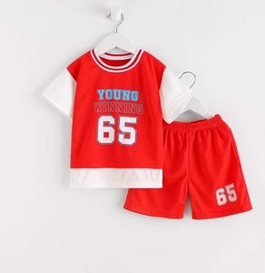 Ensembles de survêtements unisexes pour enfants, respirants, à taille élastique, couleur unie, séchage rapide, sportifs, pour la gym, le fitness et le basketball - Product Image 2